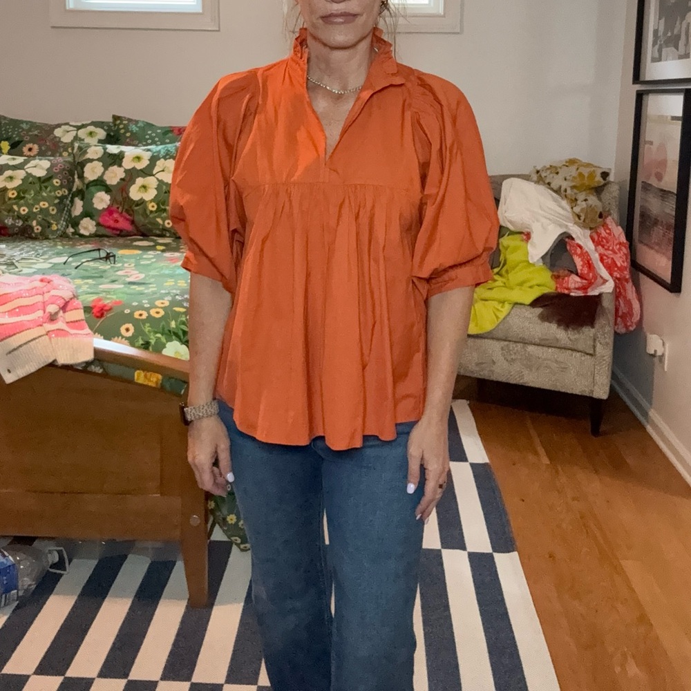 Elegant Women's burnt Orange Blouse